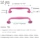Semetall 10Pcs Furniture Drawer Knobs Kitchen Cabinet Handle with Mounting ScrewsPulls for Cupboard Room Door Cabinets and Organizer BoxPink Cylindrical