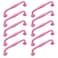 Semetall 10Pcs Furniture Drawer Knobs Kitchen Cabinet Handle with Mounting ScrewsPulls for Cupboard Room Door Cabinets and Organizer BoxPink Cylindrical