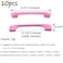 Semetall 10Pcs Pink Kitchen Cabinet HandlesCartoon Drawer Pulls Aluminum Alloy with Mounting ScrewsPulls for Cupboard Room Door Cabinets and Organizer BoxSquare