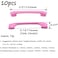 Semetall 10Pcs Pink Kitchen Cabinet HandlesCartoon Drawer Pulls Aluminum Alloy with Mounting ScrewsPulls for Cupboard Room Door Cabinets and Organizer BoxSquare