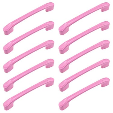Semetall 10Pcs Pink Kitchen Cabinet HandlesCartoon Drawer Pulls Aluminum Alloy with Mounting ScrewsPulls for Cupboard Room Door Cabinets and Organizer BoxSquare