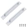 Semetall 2Pcs Barn Door Handles63 Hole Center Aluminum Door Handle Pull for Cupboard Cabinet Wardrobe DrawerWhite