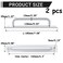 Semetall 2Pcs Barn Door Handles63 Hole Center Aluminum Door Handle Pull for Cupboard Cabinet Wardrobe DrawerWhite