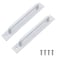 Semetall 2Pcs Barn Door Handles63 Hole Center Aluminum Door Handle Pull for Cupboard Cabinet Wardrobe DrawerWhite