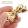 SEWOART Antique Brass Bow Cabinet Pull 216 Inch Single Hole Drawer Handle for Dresser Wardrobe Cupboard Furniture Hardware