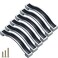 Sinyiol Bling Crystal Door Drawer Pulls Handle Knobs 6 Pack Modern Simplicity Europe Style Square Rhinestone Crysta Pulls for Dresser Wardrobe Cupboard Closet Cabinet Hole Distance 38 Black