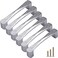 Sinyiol Drawer pulls knob Furniture Door Handle Cabinet Closet Wardrobe Door Bathroom pulls 6Pack Diamond Hole Bling Modern European Style Dressing Table Pull Bright Chrome 38 Hole Centers