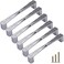 Sinyiol Drawer pulls knob Furniture Door Handle Cabinet Closet Wardrobe Door Bathroom pulls 6Pack Diamond Hole Bling Modern European Style Dressing Table Pull Bright Chrome 5 Hole Centers
