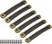Sinyiol Leather Drawer Pulls with Iron Sheet Enhanced Bearing Capacity 6pcs Cabinet Pulls Wooden Box Pulls Gift Box Leather Pulls Handle with Tapping Screws Hole Distance 50 6Pack Black