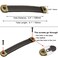 Sinyiol Leather Drawer Pulls with Iron Sheet Enhanced Bearing Capacity 6pcs Cabinet Pulls Wooden Box Pulls Gift Box Leather Pulls Handle with Tapping Screws Hole Distance 50 6Pack Black