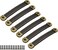 Sinyiol Leather Drawer Pulls with Iron Sheet Enhanced Bearing Capacity 6pcs Cabinet Pulls Wooden Box Pulls Gift Box Leather Pulls Handle with Tapping Screws Hole Distance 50 6Pack Black