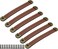 Sinyiol Leather Drawer Pulls with Iron Sheet Enhanced Bearing Capacity 6pcs Cabinet Pulls Wooden Box Pulls Gift Box Leather Pulls Handle with Tapping Screws Hole Distance 63 6Pack RedBrown