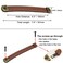Sinyiol Leather Drawer Pulls with Iron Sheet Enhanced Bearing Capacity 6pcs Cabinet Pulls Wooden Box Pulls Gift Box Leather Pulls Handle with Tapping Screws Hole Distance 63 6Pack RedBrown
