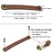 Sinyiol Leather Drawer Pulls with Iron Sheet Enhanced Bearing Capacity 6pcs Cabinet Pulls Wooden Box Pulls Gift Box Leather Pulls Handle with Tapping Screws Hole Distance 63 6Pack RedBrown
