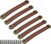 Sinyiol Leather Drawer Pulls with Iron Sheet Enhanced Bearing Capacity 6pcs Cabinet Pulls Wooden Box Pulls Gift Box Leather Pulls Handle with Tapping Screws Hole Distance 63 6Pack RedBrown