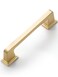 SORWDUERM 10 Pack Brushed Gold Cabinet Pulls Square 376mm Hole Center Cabinet Handles Drawer Pulls Cupboard Kitchen Hardware