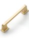 SORWDUERM 10 Pack Brushed Gold Cabinet Pulls Square 376mm Hole Center Cabinet Handles Drawer Pulls Cupboard Kitchen Hardware