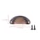 Sscon 10Pcs Antique Shell Cup Handles Red Bronze Cup Dresser Pull for Kitchen Furniture Decoration