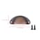 Sscon 10Pcs Antique Shell Cup Handles Red Bronze Cup Dresser Pull for Kitchen Furniture Decoration