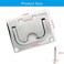 suiwotin 1pc Flush Ring Pull Handle Stainless Steel Boat Hatch Handle Flush Mount with Lifting Ring Square Recessed Pull Handle for Furniture Cabinets Dresser Drawer 3 L x 22 W