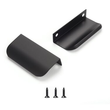 sunlithor Dresser Drawer Pulls Kitchen Matte Black Cabinet Pulls Handles Hardware Closet Square Bar Drawer 5Pack Easy to Install 315inch 80mm