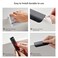 sunlithor Edge Finger Pulls for Cabinets Peel and Stick on Kitchen Drawer Pull Hidden Invisible Flat Self Adhesive No Drill Handle Pack of 5 Black 6 inch Overall Length Easy Installation