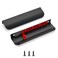 sunlithor Edge Finger Pulls for Cabinets Peel and Stick on Kitchen Drawer Pull Hidden Invisible Flat Self Adhesive No Drill Handle Pack of 5 Black 6 inch Overall Length Easy Installation