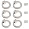 Svaitend Zinc Alloy Ring Drawer Pulls6 Pcs Cabinet Handles Dresser Knobs Furniture Handlesfor CabinetsDrawersWardrobe DoorsEtc Wire Drawing