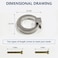 Svaitend Zinc Alloy Ring Drawer Pulls6 Pcs Cabinet Handles Dresser Knobs Furniture Handlesfor CabinetsDrawersWardrobe DoorsEtc Wire Drawing
