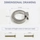Svaitend Zinc Alloy Ring Drawer Pulls6 Pcs Cabinet Handles Dresser Knobs Furniture Handlesfor CabinetsDrawersWardrobe DoorsEtc Wire Drawing
