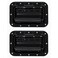 TCH Hardware 2 Pack Medium Spring Loaded Steel Recessed Handle Black with Padded Grip Case Chest Box
