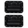 TCH Hardware 2 Pack Medium Spring Loaded Steel Recessed Handle Black with Padded Grip Case Chest Box