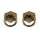 Tiazza 2Pcs Antique Brass Ring Pulls Handle Kitchen Cabinets Wardrobe Drawer Vintage Furniture Hardware Retro Style Pull Ring Antique Bronze