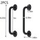 Tighall 2PCS Aluminum Alloy Matte Black Pipe Pull Handle Round Base Cabinet Handles with Screws for Bathroom Kitchen Office Drawer 5inch Hole Center