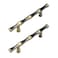 Tighall 2PCS Zinc Alloy Bamboo Shape Drawer Handle Pull 3inch Hole Distance Bronze Solid Door Pulls with Screws for Bathroom Kitchen Office Cabinet Drawer