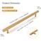 TooCust 5 Pack Brushed Brass Kitchen Cabinet Handles Cabinet Pulls with 845 Inch 224mm Hole Centers Gold Dresser Handle with Brushed Brass Finish Modern Furniture Drawer Knobs