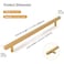 TooCust 5 Pack Brushed Brass Kitchen Cabinet Handles Cabinet Pulls with 845 Inch 224mm Hole Centers Gold Dresser Handle with Brushed Brass Finish Modern Furniture Drawer Knobs