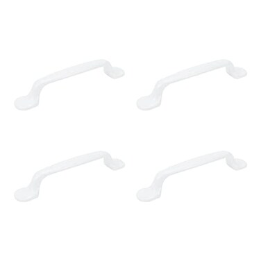 Tsnamay 4Pcs 516 Arch Bow Cabinet PullBridge Type Closet Door Cabinet Hardware Aluminum Handle PullHole Dia37896mmWhite
