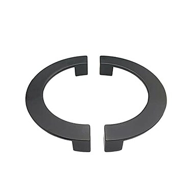 Tsnamay 571145mm Cabinet Pulls SemiCircular Antique Pull Knobs Traditional Symmetrical Pull Handles Black Tone 2PcsA Pair Matte Black
