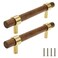 Tsnamay Drawer 551140mm Pulls Brass Walnut Kitchen Wardrobe Cabinet Hardware Pull Handle with Screw 2Pcs