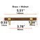 Tsnamay Drawer 551140mm Pulls Brass Walnut Kitchen Wardrobe Cabinet Hardware Pull Handle with Screw 2Pcs