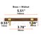 Tsnamay Drawer 551140mm Pulls Brass Walnut Kitchen Wardrobe Cabinet Hardware Pull Handle with Screw 2Pcs