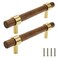 Tsnamay Drawer 551140mm Pulls Brass Walnut Kitchen Wardrobe Cabinet Hardware Pull Handle with Screw 2Pcs