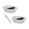 TTZEZE 2 Pack Closet Door Finger Pulls Hidden Concealed Recessed Sliding Door Pull Handle Stainless Steel Round Closet Knob Flush Finger Cabinet Pull Handles 50 x 12mm