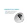 TTZEZE 2 Pack Closet Door Finger Pulls Hidden Concealed Recessed Sliding Door Pull Handle Stainless Steel Round Closet Knob Flush Finger Cabinet Pull Handles 50 x 12mm