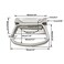 TTZEZE 2 Pack Heavy Duty Silver Metal Industrial Equipment Box Pull Handle Ring Handle Hardware Surface Mount Case Handle for Wood Metal Case Chest Cabinet Toolbox with Mounting Screws