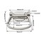TTZEZE 2 Pack Heavy Duty Silver Metal Industrial Equipment Box Pull Handle Ring Handle Hardware Surface Mount Case Handle for Wood Metal Case Chest Cabinet Toolbox with Mounting Screws