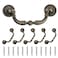 Uenhoy 4 Pack Bronze Bail Handle Drop Pulls 94mm37 Hole Center Vintage Drop Bail Pulls Antique Cabinet Drawer Pull Handles 476 Total Length