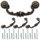 Uenhoy 4 Pack Vintage Drawer Pulls 6 Inch 150mm Hole Center Drop Bail Cabinet Pulls Bronze Bail Handle Drop Pull Handles for Cabinet Dresser Drawer