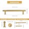 Urnew Brushed Gold Kitchen Cabinet Pulls 2 Pack 5 Inch Solid Brass Handles for Dresser and Drawers Knurled Furniture Door Hardware Bathroom Cabinet Pulls